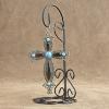 #TC-6103400          $16.96
Large Cross Wtih Stand
Black, TurQuoise, Amber, Silver   8" x 4" x 4"