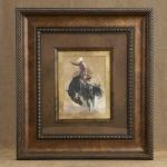 #TC-2202420  
   $146.28
bronc Rider  19" x 21"
This print is framed & double mattted