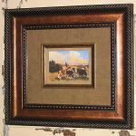 #TC-2202460   
   $146.28
At His Own Pace by Tim Cox
19" x 21" 
Print is framed and double matted.