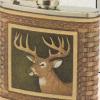 TL-44100-00        6oz Flask
Whitetail deer shown in natural highlighted.

Any pattern or none.
Stainless Steel with leather wrap.
3 3/16" x 4 1/2' 

$105.00 tooled 
$$70.00 Not tooling